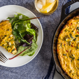 Tofu Frittata with Spinach and Peppers