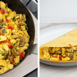 Tofu Scramble with Mushrooms and Bell Pepper