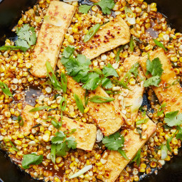Tofu with Soy-Butter Corn