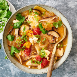 Tom Yum Soup With Tofu and Vermicelli