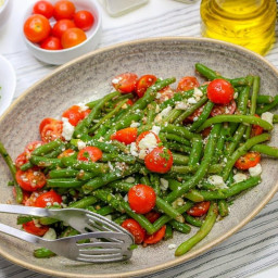 Tomato and Green Bean Salad with Feta Cheese