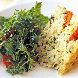 Tomato and rosemary risotto cake