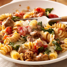 Tomato and Spinach Pasta with Sausage