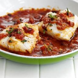 Tomato and thyme cod