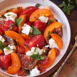 Tomato, Apricot, and Feta Salad With Mint