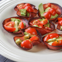 Tomato Avocado and Salami Bites (a low carb Paleo snack)