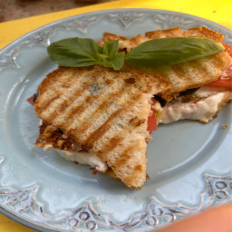 Tomato Basil Pesto Grilled Cheese Sandwich