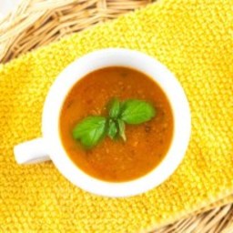 Tomato Basil Soup with Ground Beef