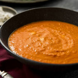 Tomato Bisque With Fresh Goat Cheese