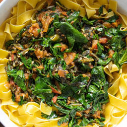 Tomato, Chard, Kale, Spinach Pappardelle