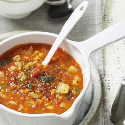 Tomato, chickpea and risoni soup