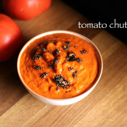 tomato chutney recipe | tangy tomato chutney for idli and dosa