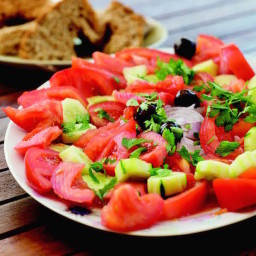 Tomato, Cucumber, and Red Onion Salad