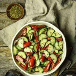 Tomato Cucumber Salad (No Oil)