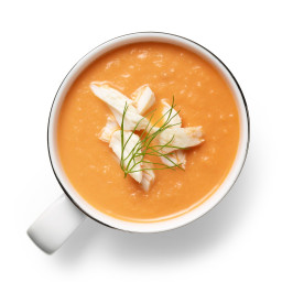 Tomato-Fennel Soup with Crab