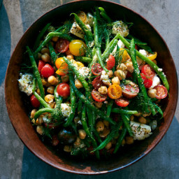 Tomato-Green Bean Salad With Chickpeas, Feta and Dill