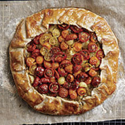 Tomato, Melted Leek, and Blue Cheese Galette