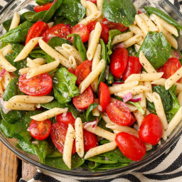 Tomato Pasta Salad with Spinach