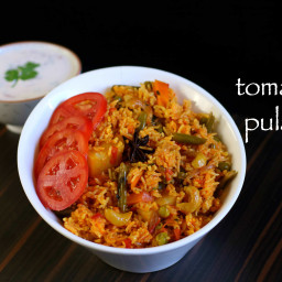 tomato pulao recipe | tomato bath recipe | south indian tomato rice