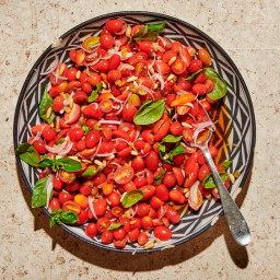Tomato Salad with Pine Nuts and Pomegranate Molasses