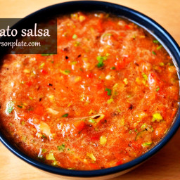 Tomato salsa | Salsa recipe | How to make tomato salsa recipe