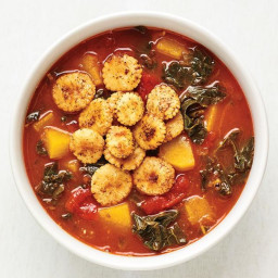 Tomato Soup with Squash and Kale