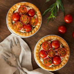 Tomato Tartlets with Herbed Goat Cheese