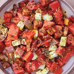 Tomato-Watermelon Salad with Turmeric Oil