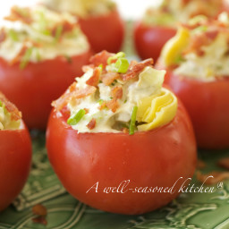 Tomatoes Stuffed with Artichoke Hearts, Onions and Bacon