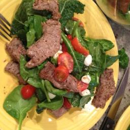 Top Sirloin Strip Salad Caprese Salad