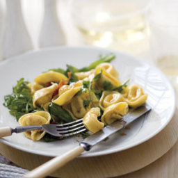 Tortellini with Bacon, Greens and Brown Butter
