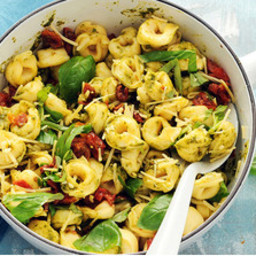 Tortellini with Pesto and Sun-Dried Tomatoes