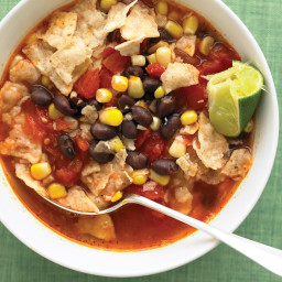 Tortilla Soup with Black Beans