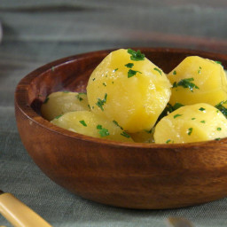 Tourned Steamed Potatoes
