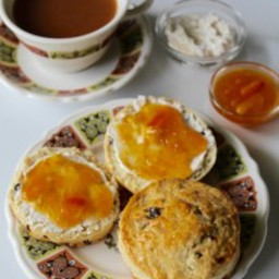 Traditional British Currant Scones and Clotted Cream (Dairy Free)
