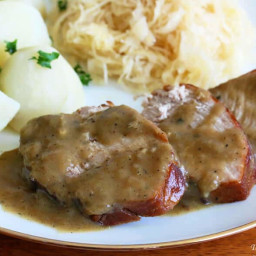 Traditional German Senfbraten (Mustard Pork Roast)