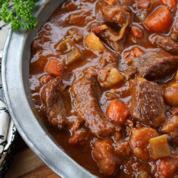 Traditional Irish Beef and Guinness Stew (Stovetop or Slow Cooker)