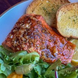 Traeger Grilled Salmon Recipe with Honey Garlic Glaze