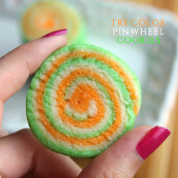 Tri Color Pinwheel Cookies