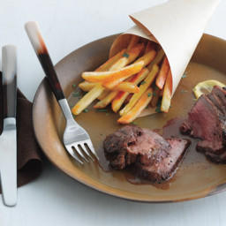Tri-Tip Steak Frites with Red Wine Sauce