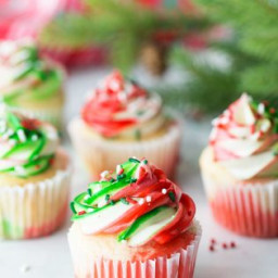 Tricolor Christmas Cupcakes