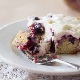 Triple Berry Cake with Fluffy Cream Cheese Icing