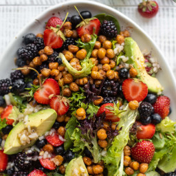 Triple Berry Chickpea Crunch Salad.