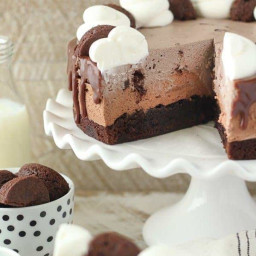Triple Chocolate Brownie Mousse Cake