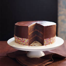 Triple-chocolate layer cake