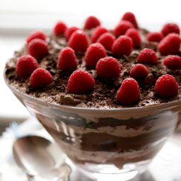 Triple Chocolate Trifle With Raspberries