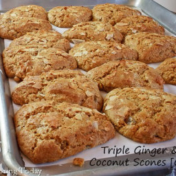 Triple Ginger and Coconut Scones [Gluten-Free]