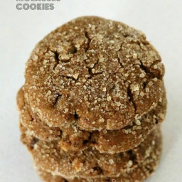 Triple Ginger Molasses Soft Cookies. 100% Spelt. Vegan Recipe
