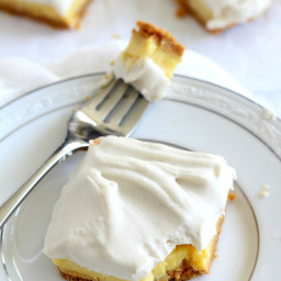 Triple Layer Paleo Lemon Bars with Coconut Whipped Cream