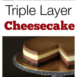 Triple Layered Cheesecake Recipe